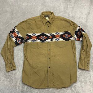 Vintage Rustler By Wrangler Shirt Mens XL Aztec Western Pearl Snap Southwest L